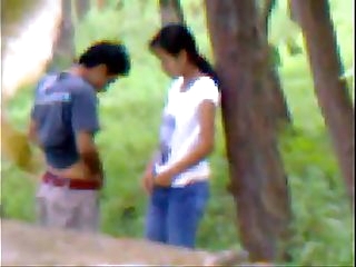 Desi girlfriend outdoor tearing up with boyfriend indian and bangla