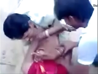 Indian Village Women Romps 2 Guys in Public